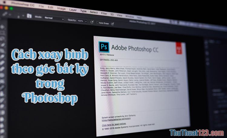 Xoay hình trong Photoshop - Cách xoay hình theo góc bất kỳ trong Photoshop