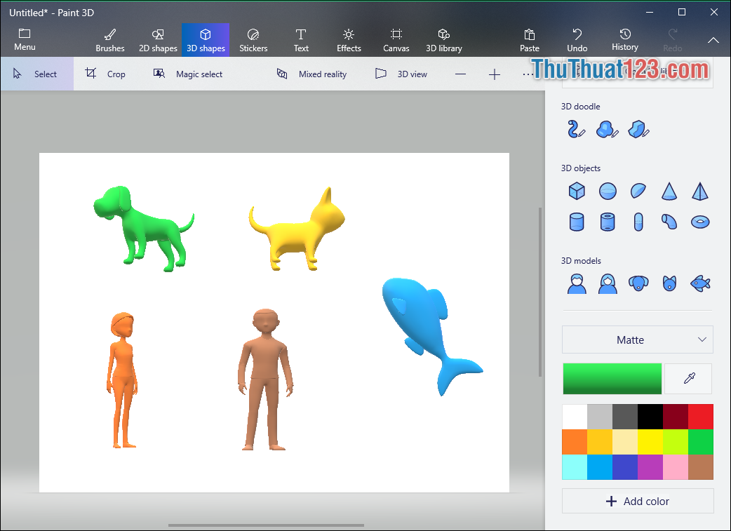 Paint 3D là công cụ thiết kế đồ họa tuyệt vời cho mọi người, từ người mới bắt đầu cho tới các nhà thiết kế chuyên nghiệp. Nếu bạn muốn học cách sử dụng Paint 3D từ A-Z, hãy tìm hiểu các tính năng và thao tác đơn giản trên giao diện thân thiện của công cụ này. Sáng tạo không giới hạn với Paint 3D.