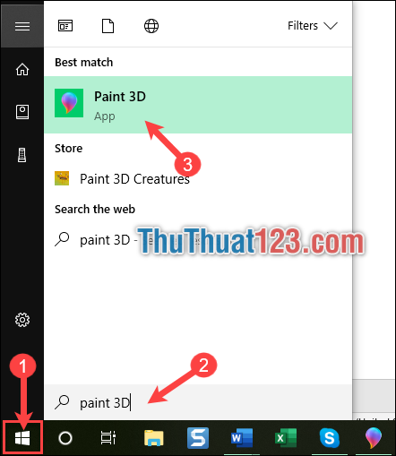 Dùng Paint 3D: Chỉ cần vài cú click chuột, bạn sẽ có thể tạo ra những bức tranh độc đáo và thu hút người xem. Với tính năng vẽ 3D mạnh mẽ, Paint 3D giúp bạn tạo ra những bức tranh sống động và đầy màu sắc. Khám phá và khai thác tất cả những tính năng tuyệt vời của Paint 3D để trở thành một nghệ sĩ sống động trong thế giới nghệ thuật số.