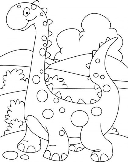 Hình tô màu chú khủng long