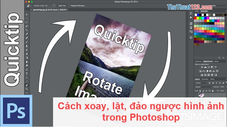 Cách xoay, lật, đảo ngược hình ảnh trong Photoshop